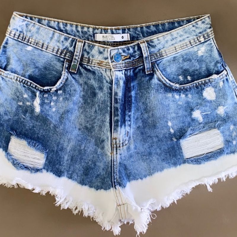 Short Jeans Cintura Alta  Shorts Feminino Mr Price Usado 72469837