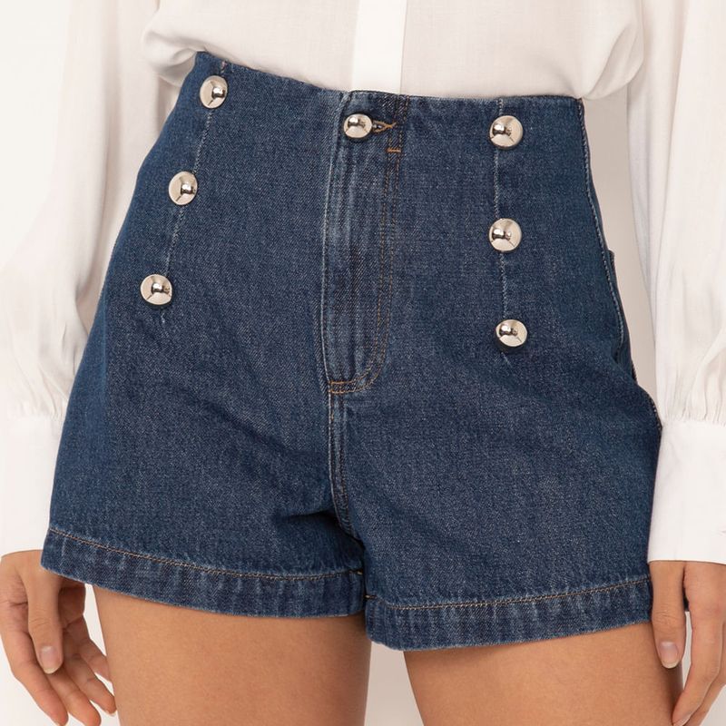 Short jeans store cintura alta c&a