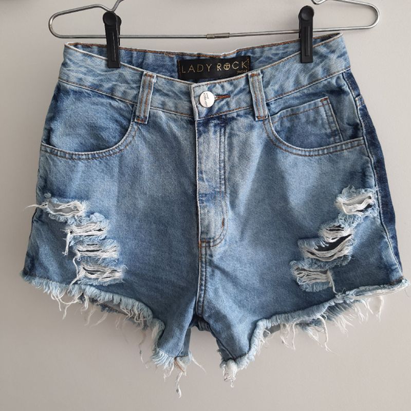 Short lady rock cintura hot sale alta