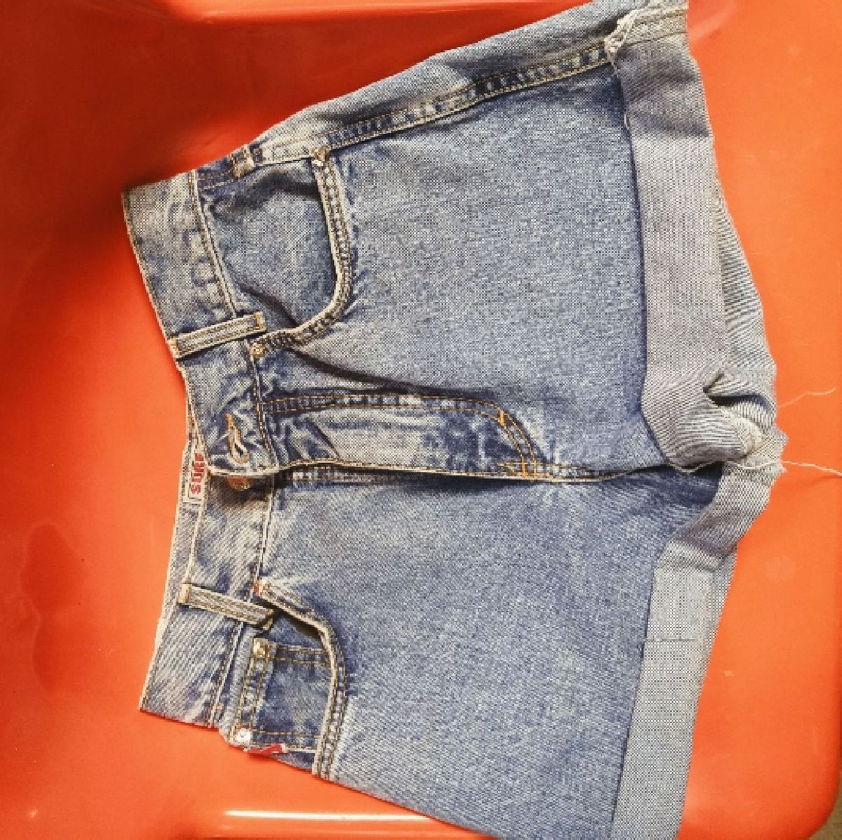 short jeans cintura alta vintage