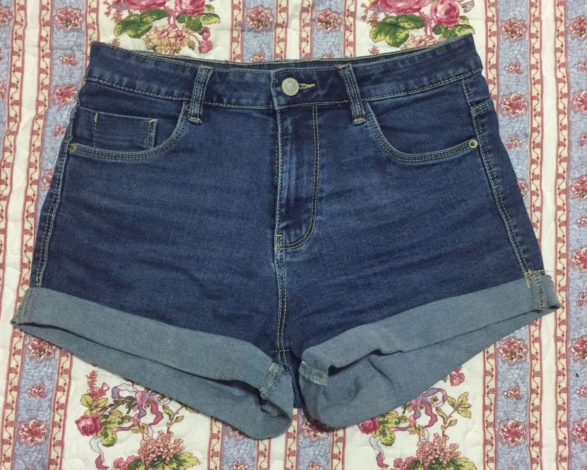 short jeans cintura alta zara