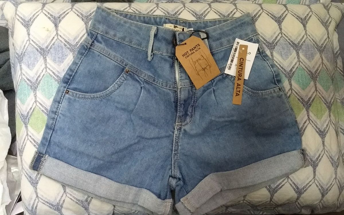 short jeans cintura alta riachuelo