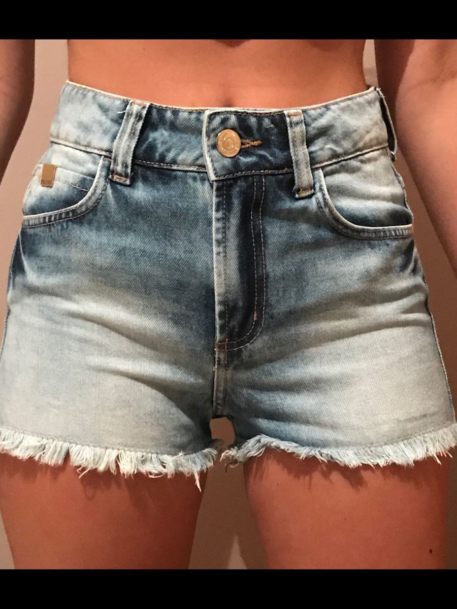 short jeans cintura alta colcci
