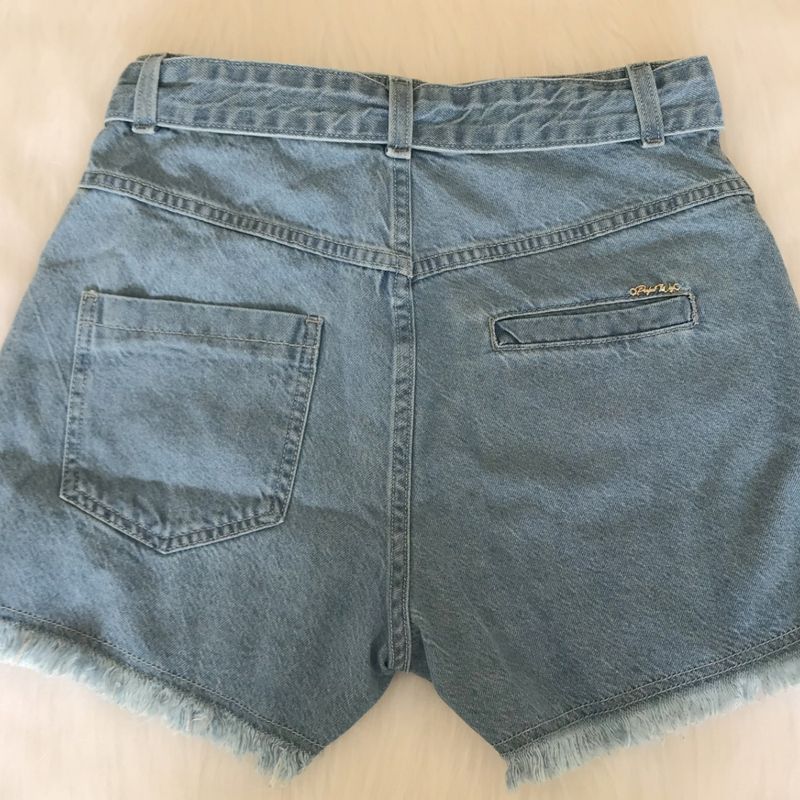 Short Jeans com Cinto Pedra Perfect Way Tam P, Shorts Feminino Perfect Way  Nunca Usado 70937193