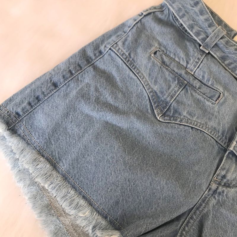 Short Jeans com Cinto Pedra Perfect Way Tam P, Shorts Feminino Perfect Way  Nunca Usado 70937193