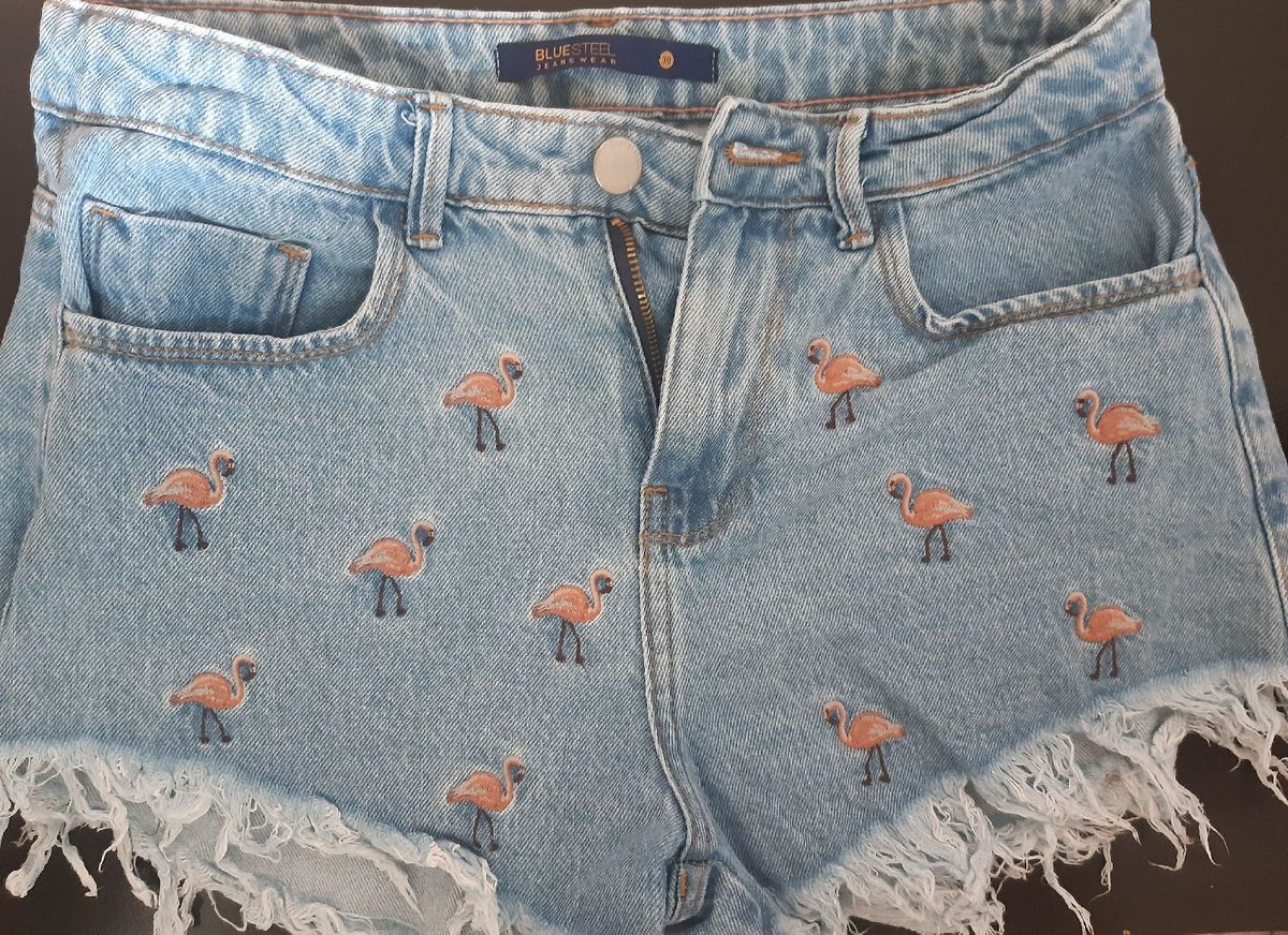 short jeans flamingo