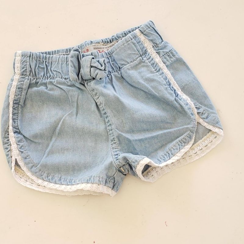 Short jeans hot sale de laço