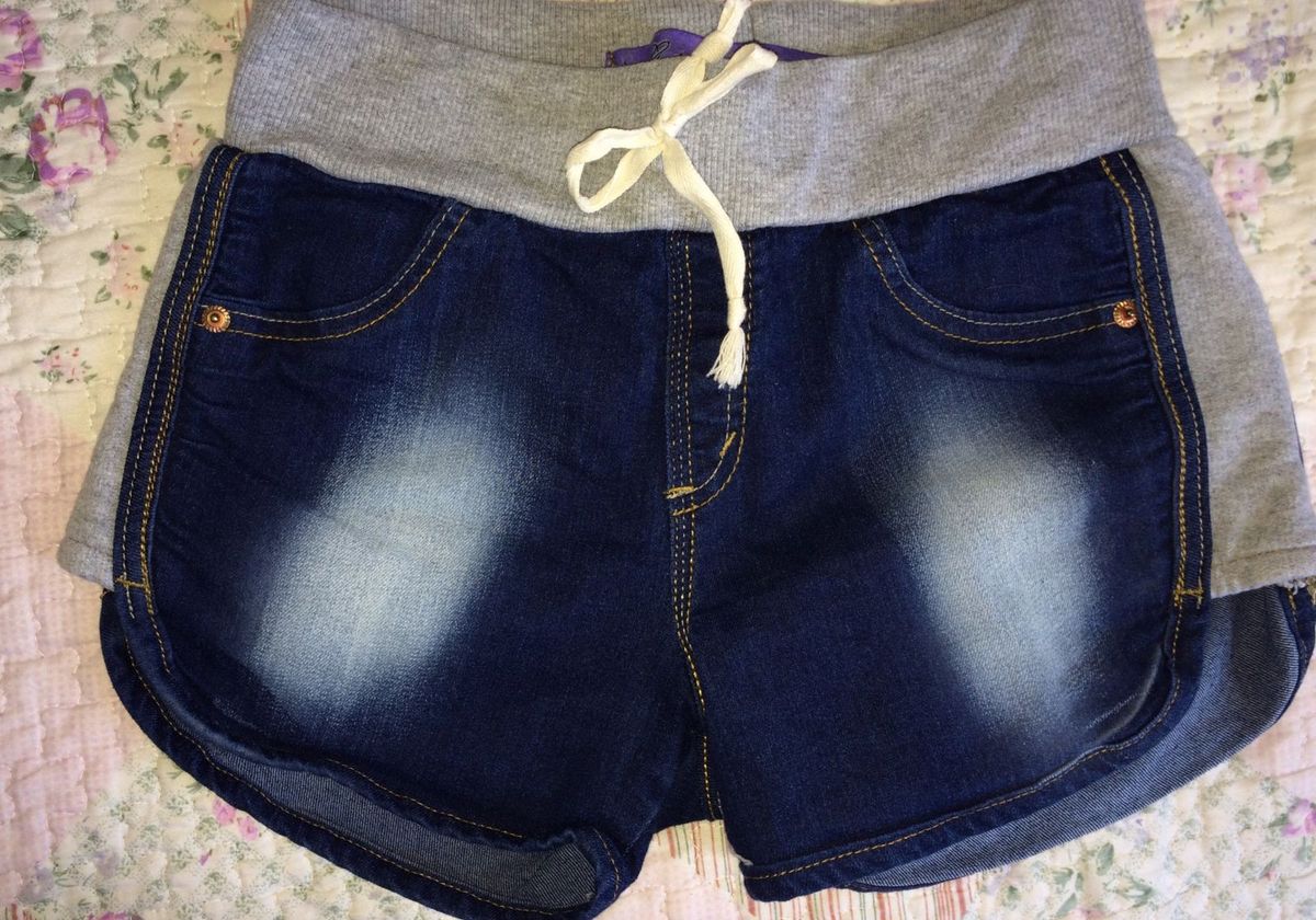 short jeans com moletom