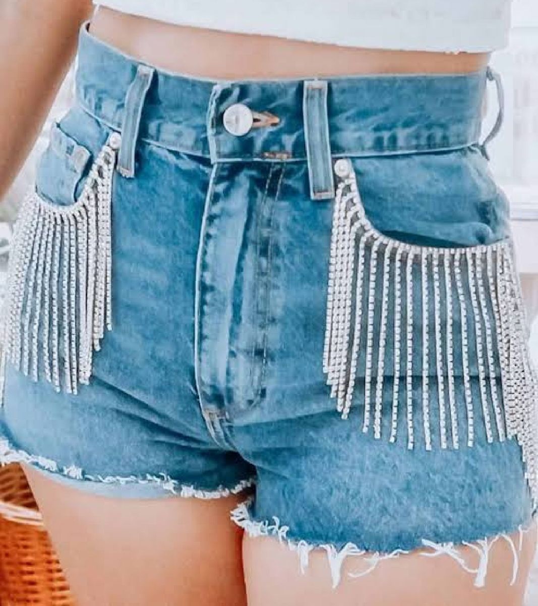 Short Jeans de Strass