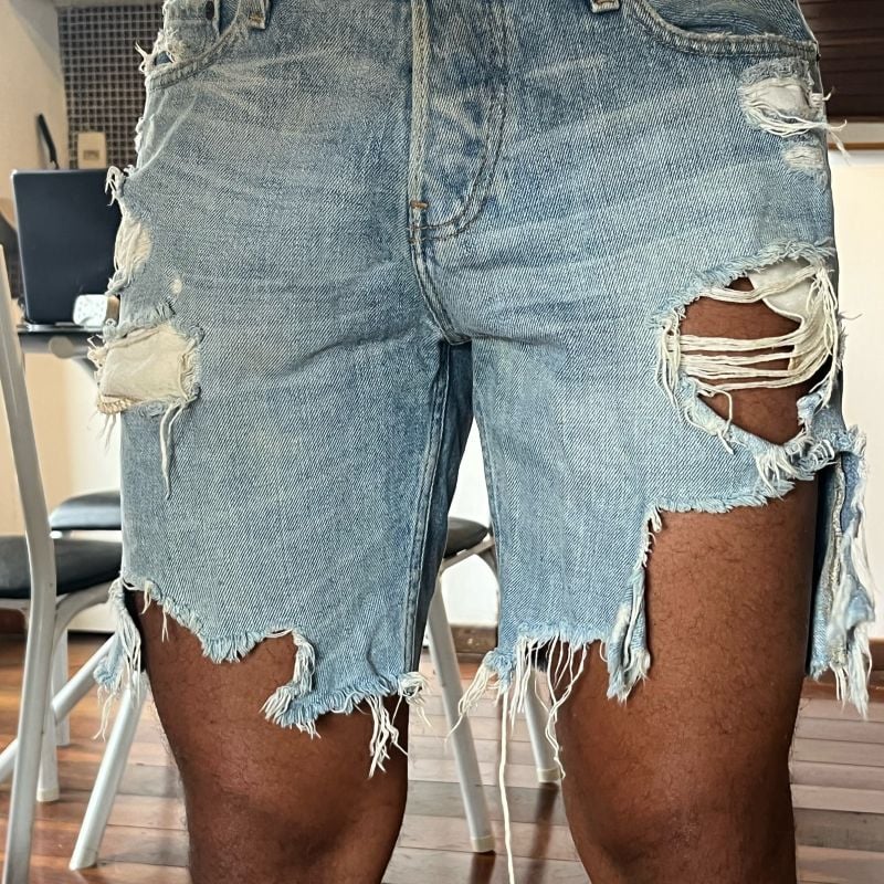 Short masculino hot sale jeans curto