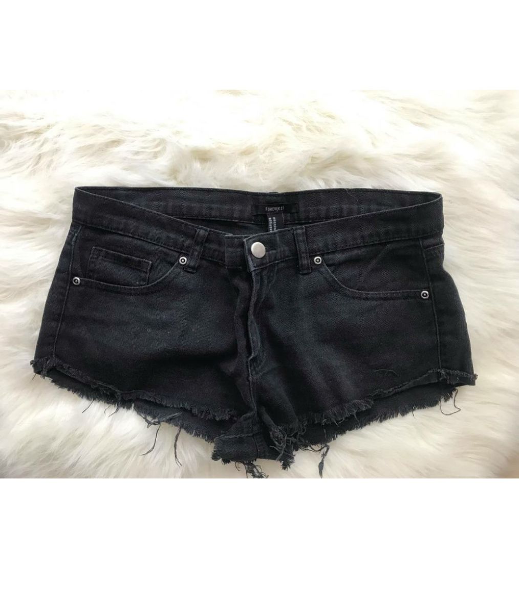 short curto preto jeans