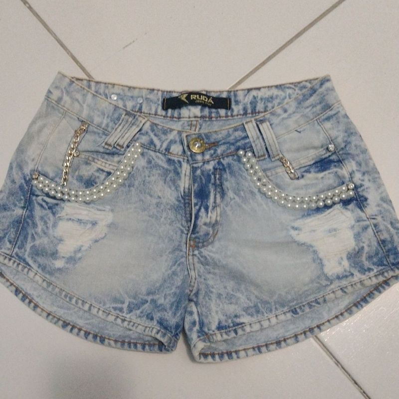 Customização short hot sale jeans