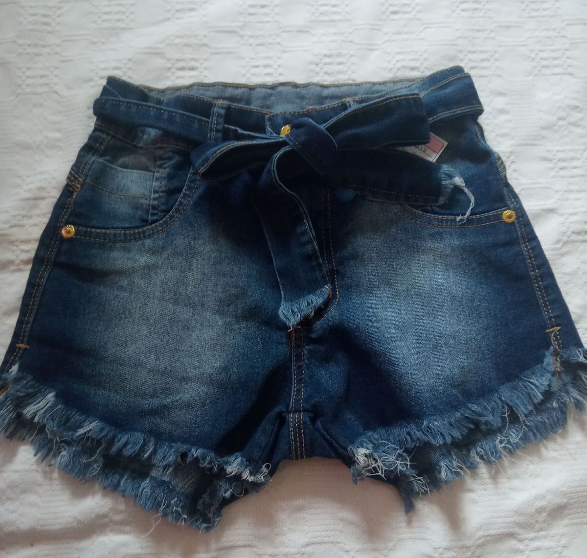 short jeans de amarrar na frente