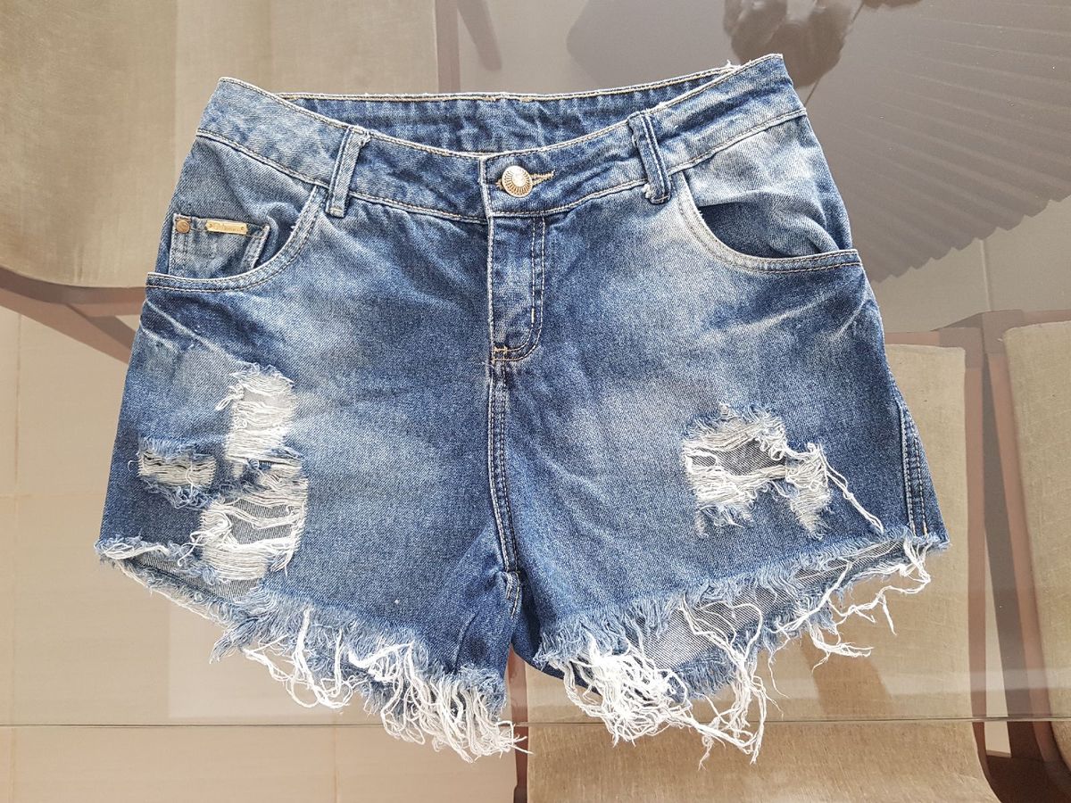 Short com ziper na best sale frente jeans