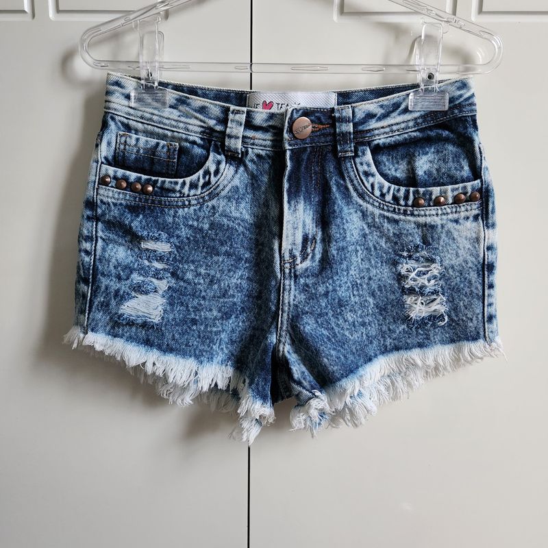 Short Feminino Jeans Hot Pants Marisa