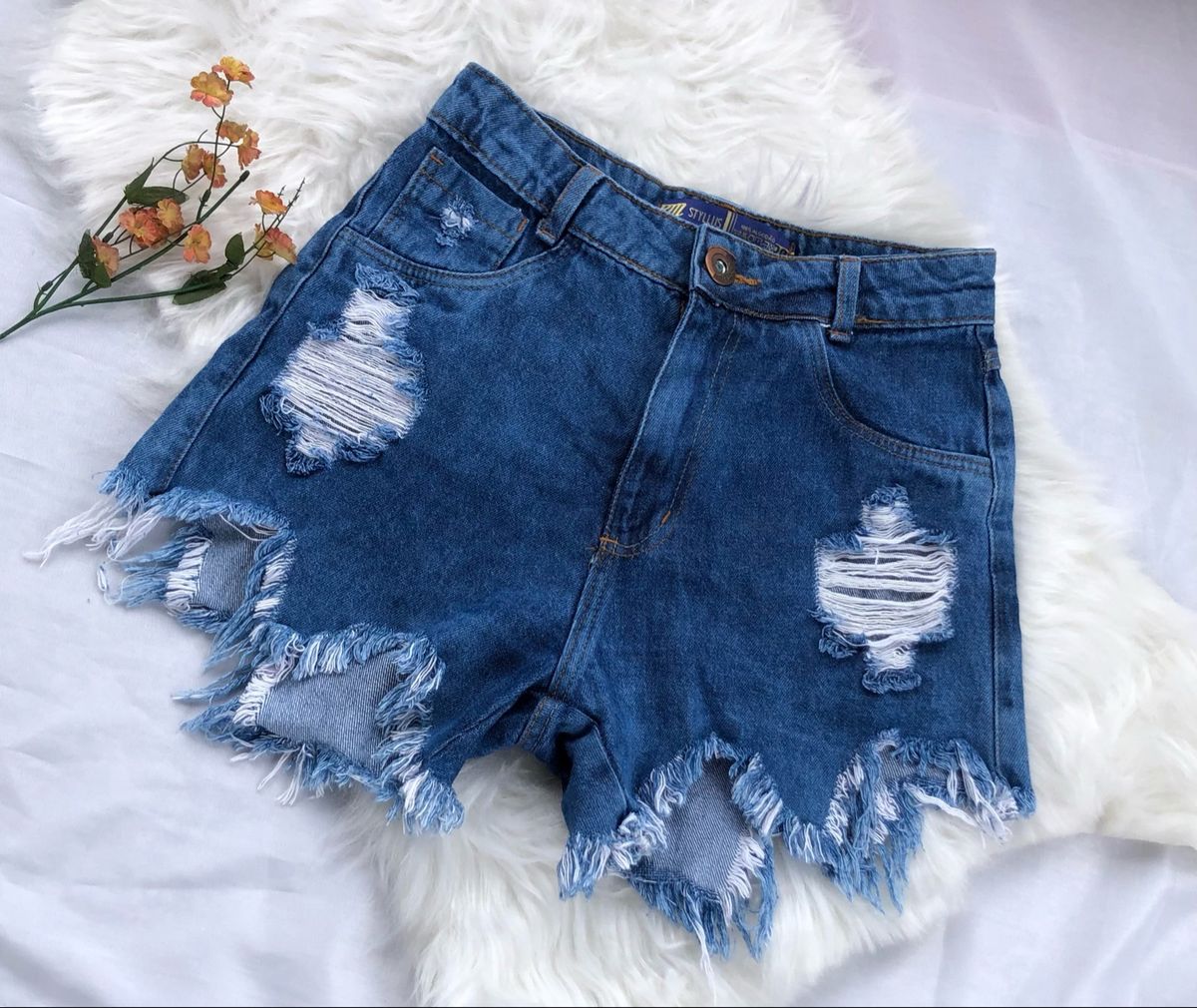 Short cos hot sale alto desfiado