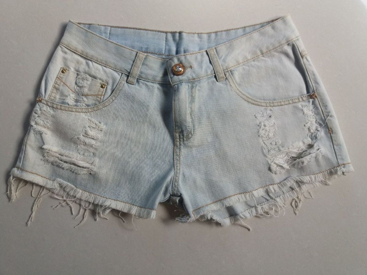 short jeans feminino destroyed