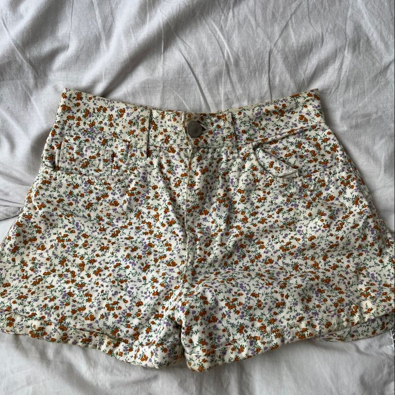 Short jeans best sale florido feminino