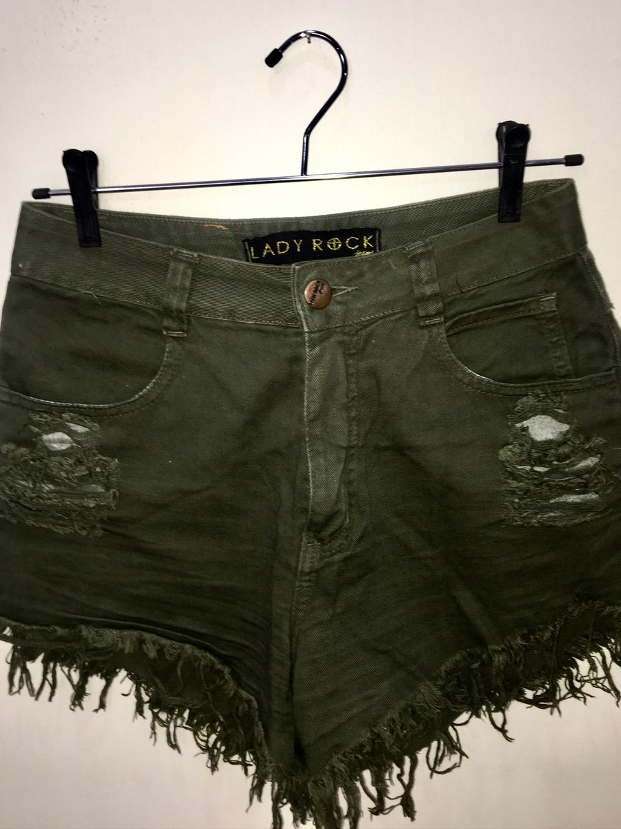 short jeans militar feminino