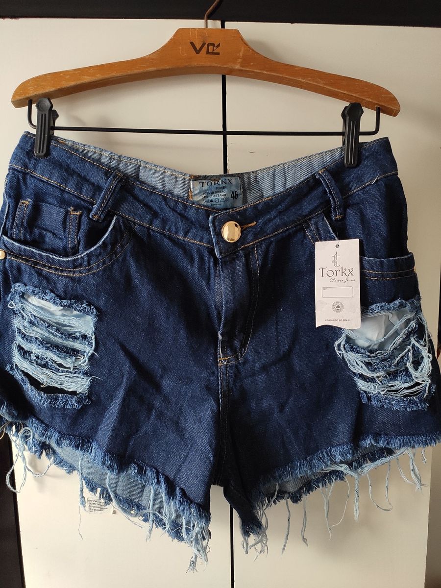 short jeans cintura alta larguinho