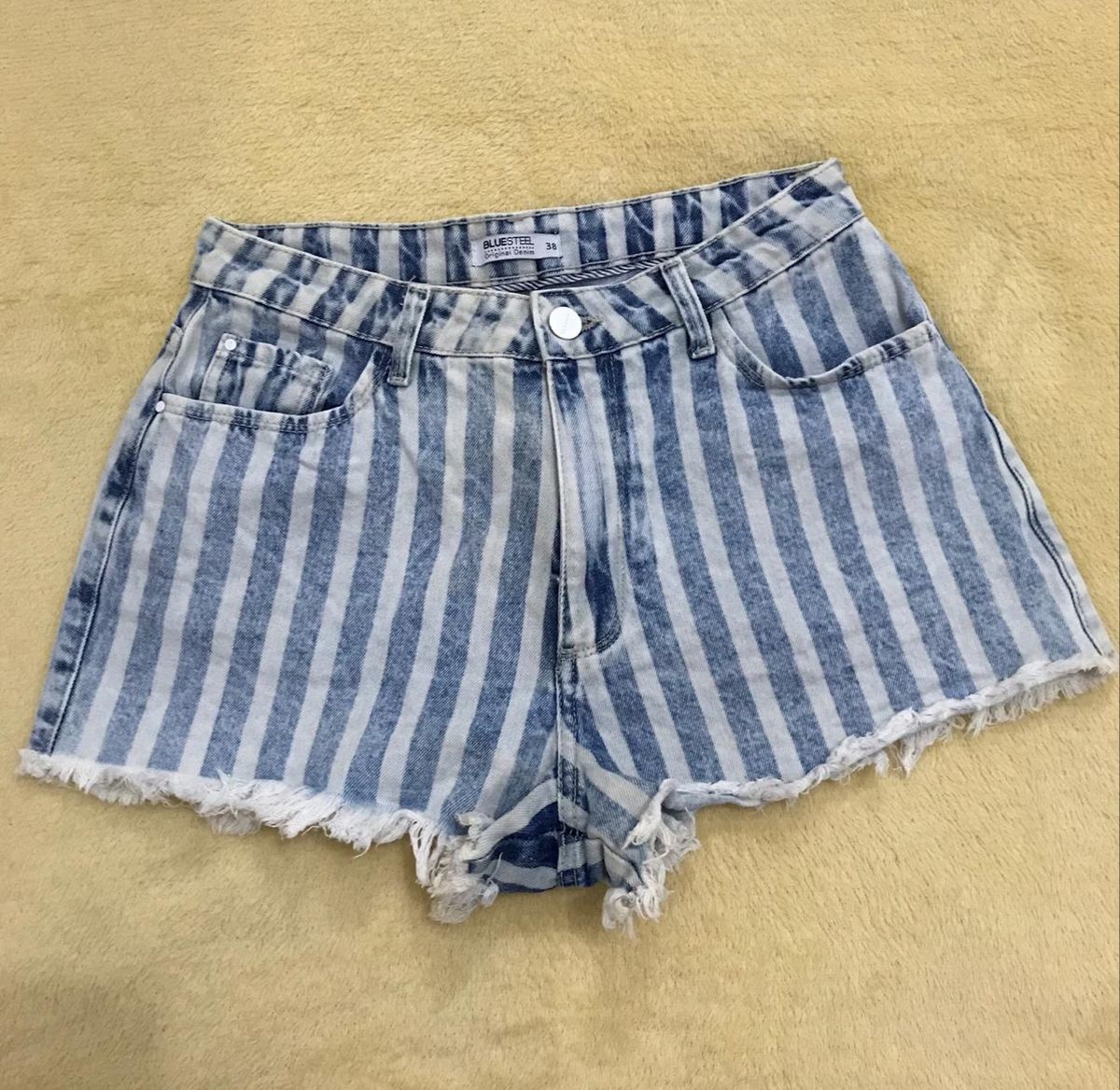 short jeans listrado