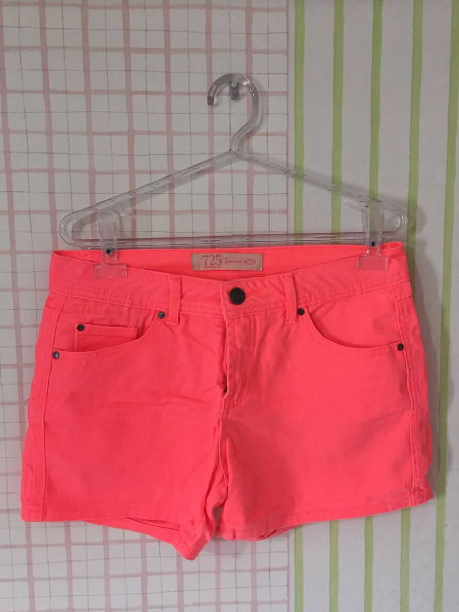 short jeans neon feminino