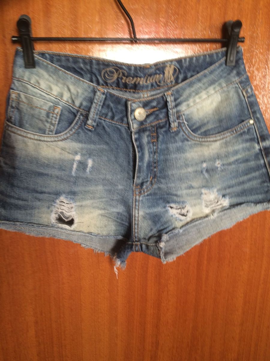 shorts jeans polo wear feminino