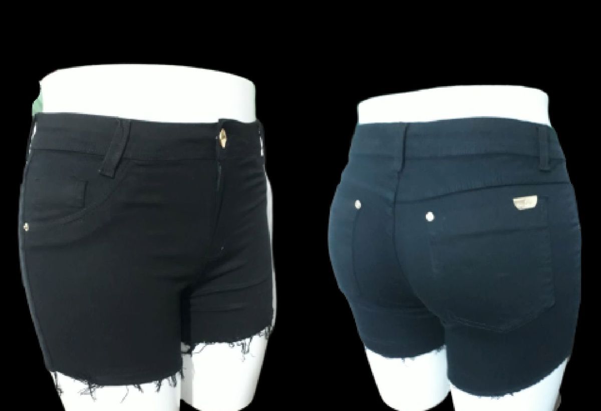 short preto de lycra