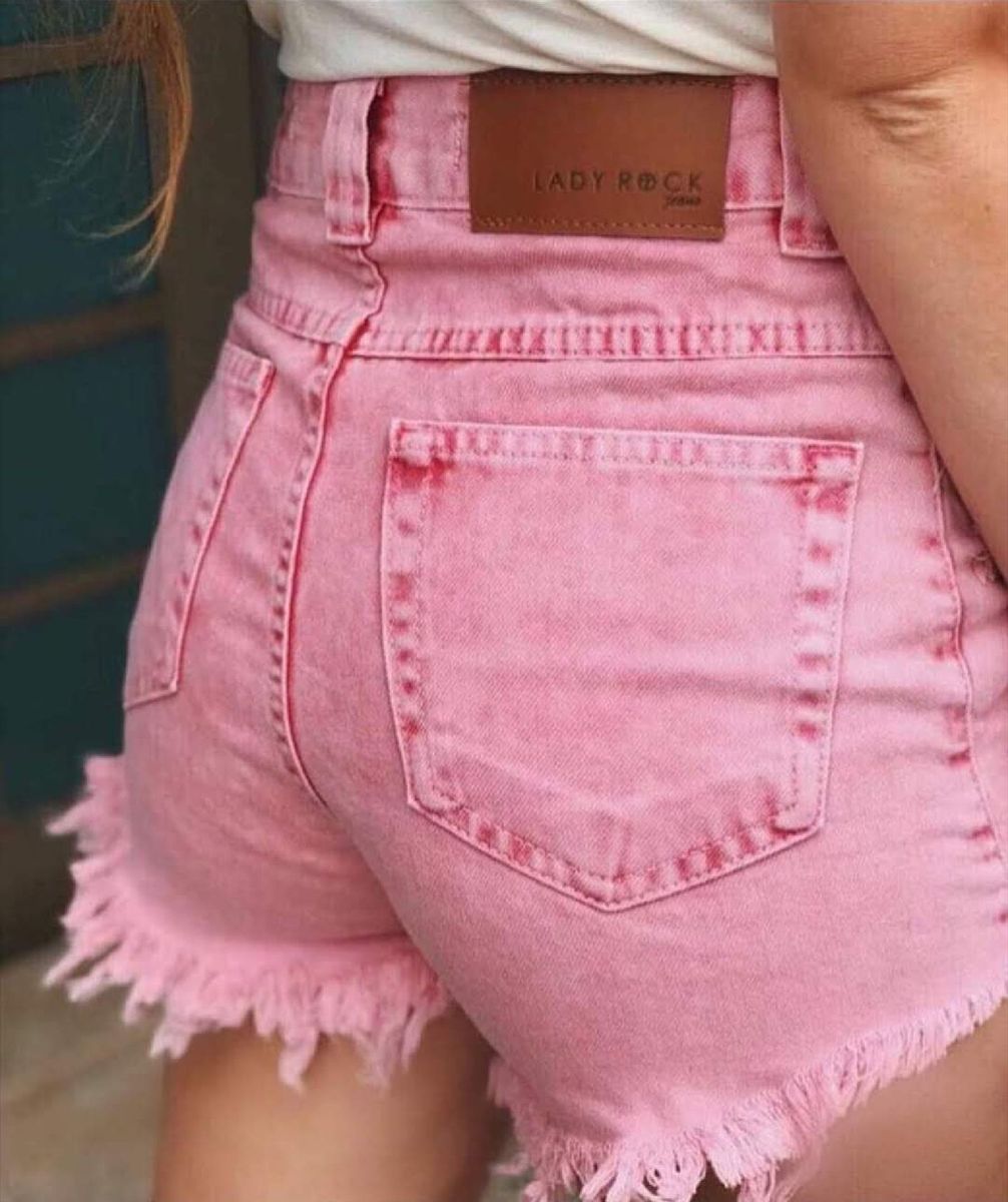 short jeans rosa pink