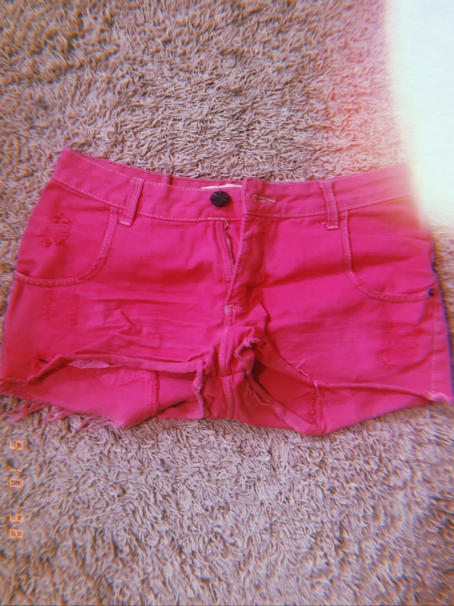 short jeans rosa pink