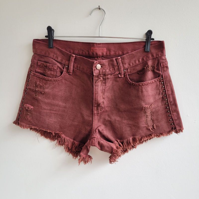 Short jeans sale vinho feminino