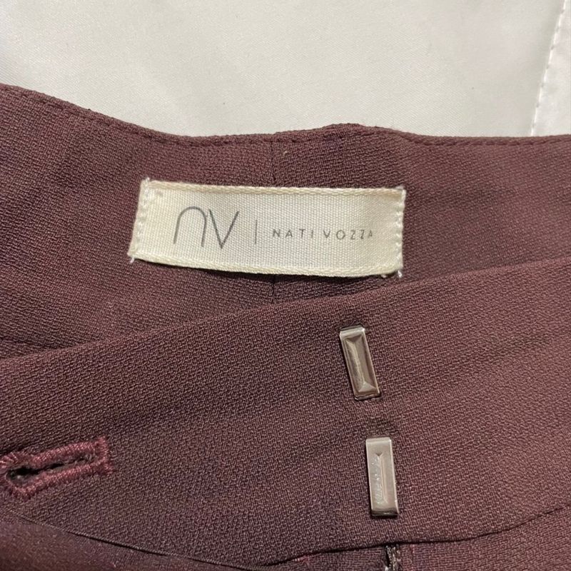Short Marrom Nv Nati Vozza Bynv Bárbara Curto | Shorts Feminino