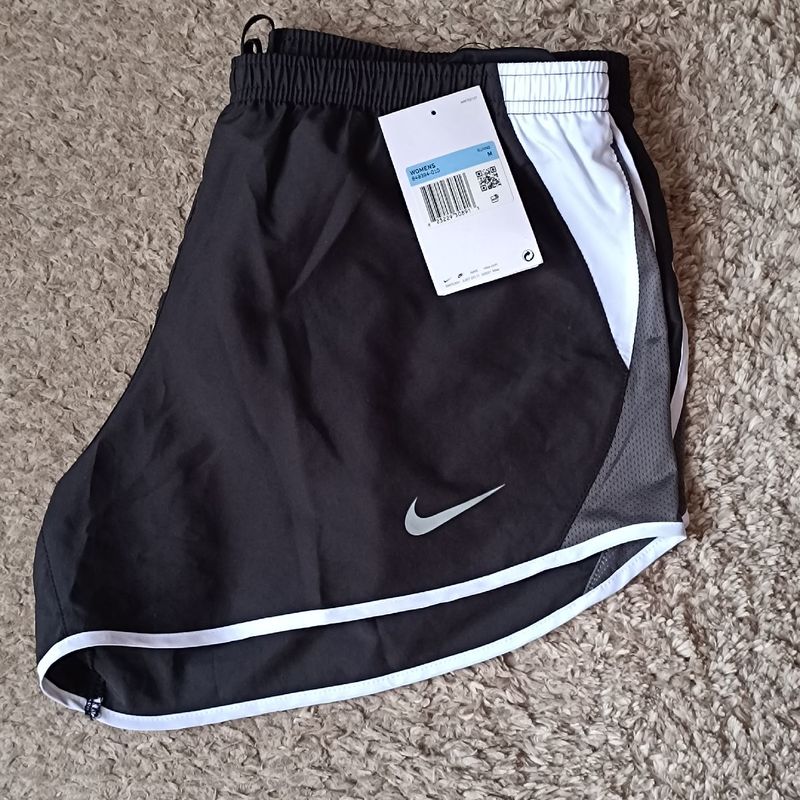 Black nike shorts store with white trim