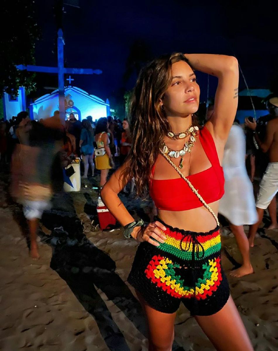 Crochê Roupa Feminina Reggae Saia De Crochê Do Reggae Com Top