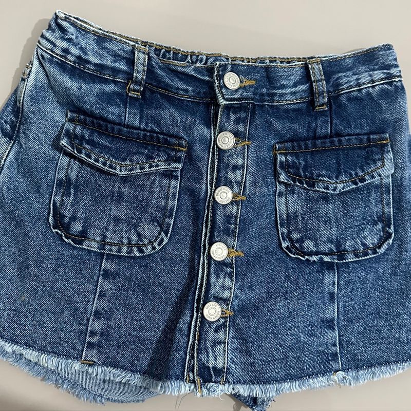 Short Saia Jeans Roupa Infantil para Menina Renner Usado