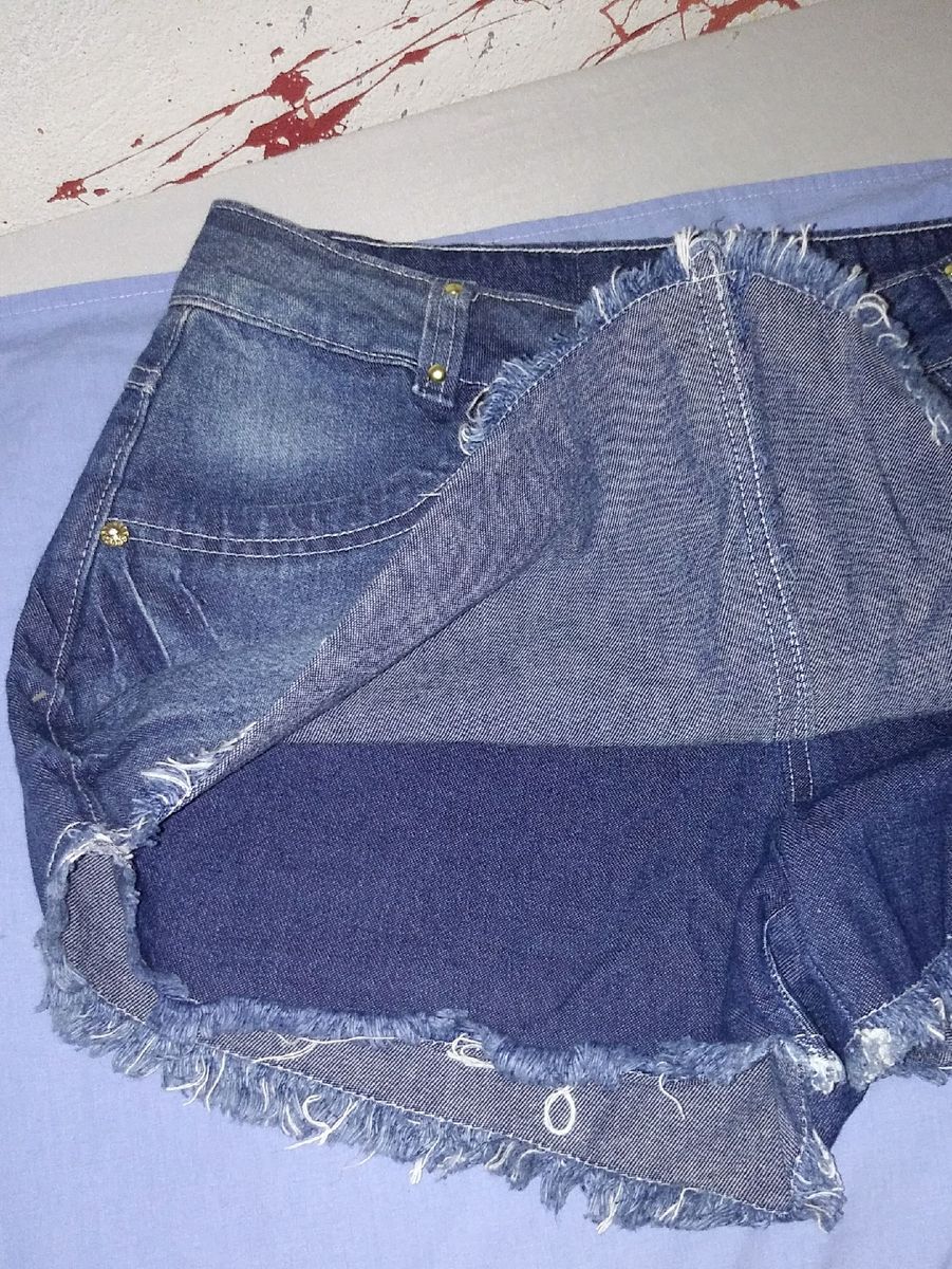 shorts saia jeans plus size