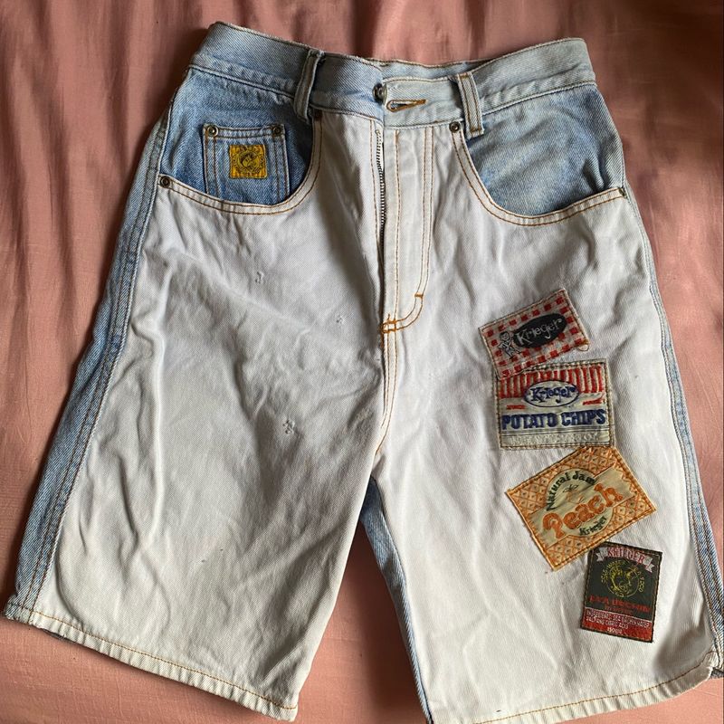 Shorts jeans vintage e de sale cós alto