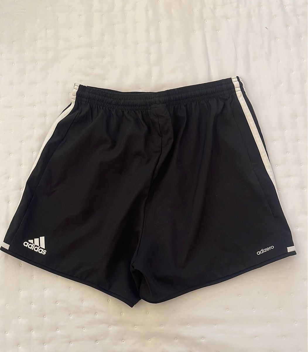 Adidas Originals Black athletic shorts with white - Depop