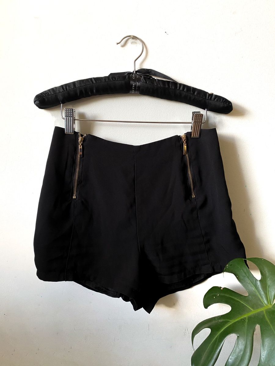 Shorts Alfaiataria Preto C s Alto Forever 21 Shorts Feminino