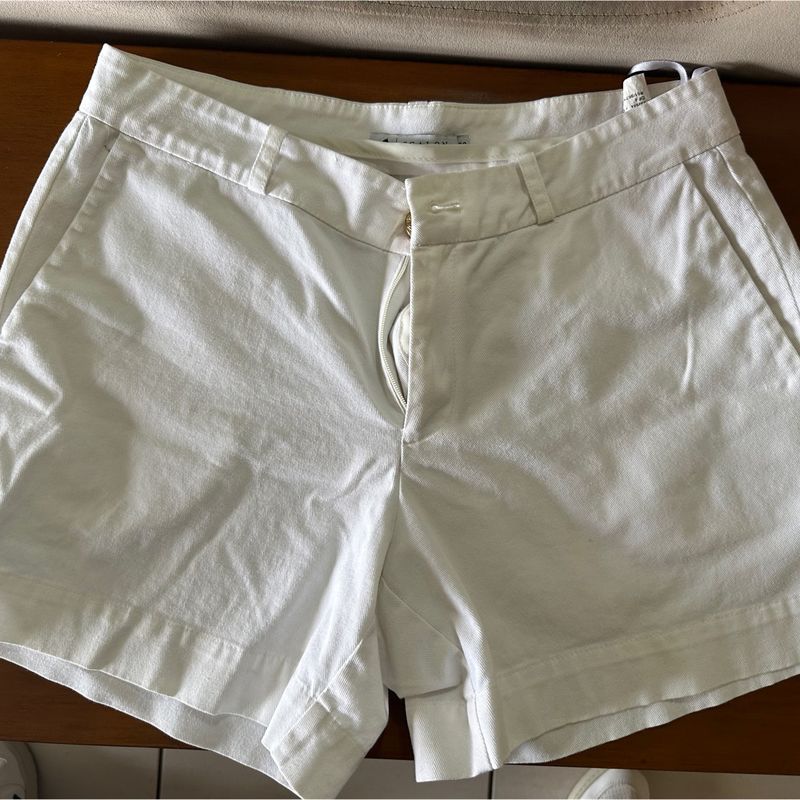 Shorts Branco, Shorts Feminino Usado 95592431