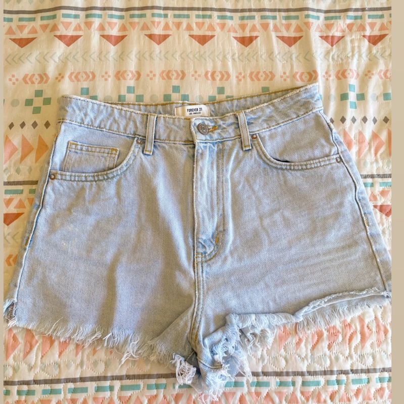 Shorts Cintura Alta Forever 21 Shorts Feminino Forever 21 Usado