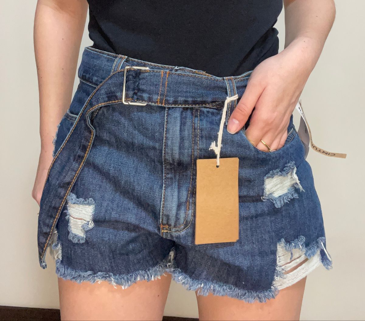 Riachuelo short cintura store alta