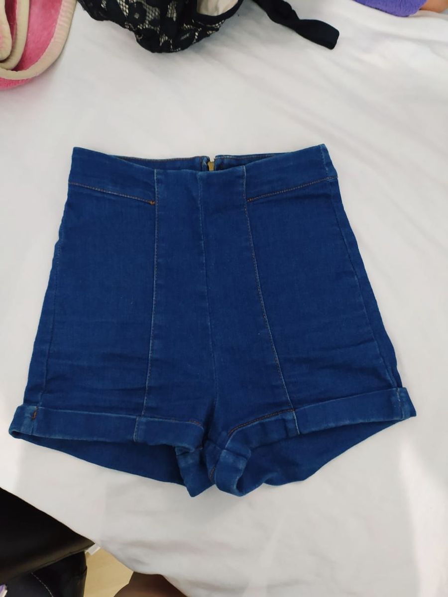 shorts jeans feminino blue steel