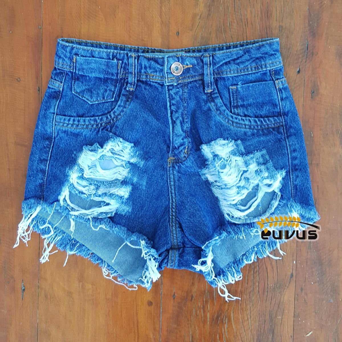 Shorts Customizado Detalhes Desfiados Tam. 36 Shorts