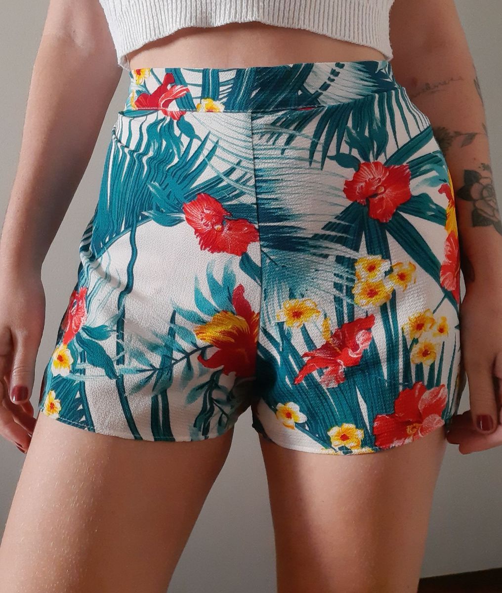 Shorts Floral Envelope, Shorts Feminino Usado 69738438