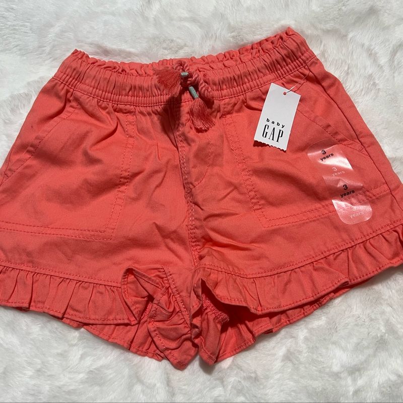 Shorts Gap Infantil Tamanho 3anos Shorts Feminino Gap Nunca