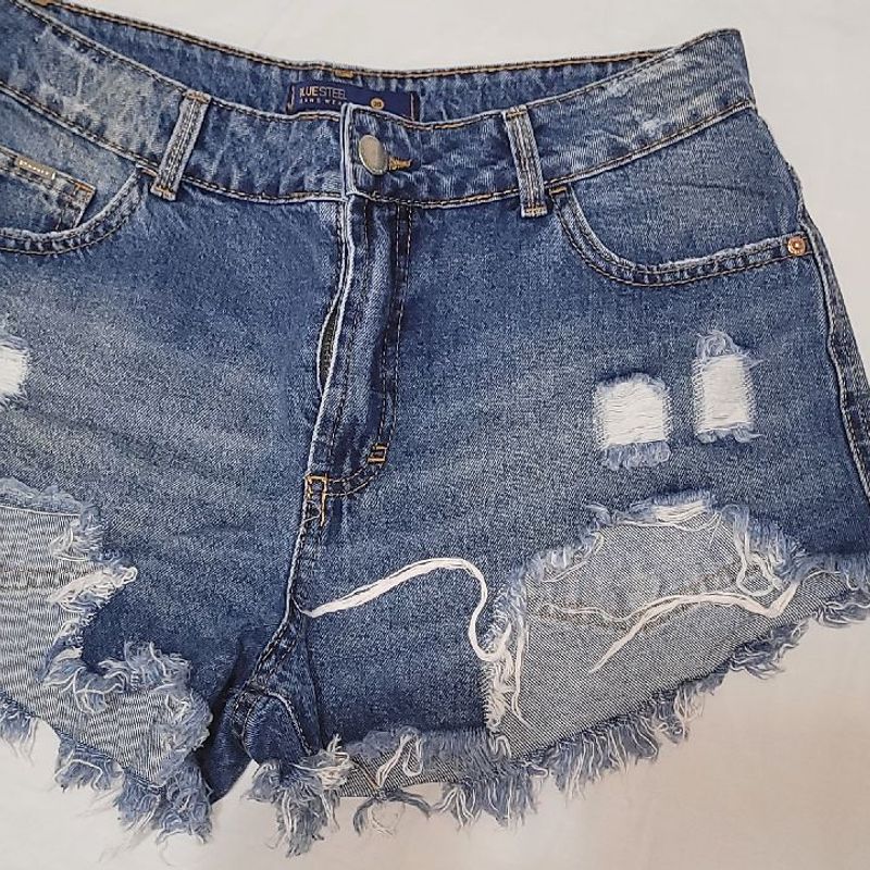 Shorts Jeans, Shorts Feminino Blue Steel Nunca Usado 88410501