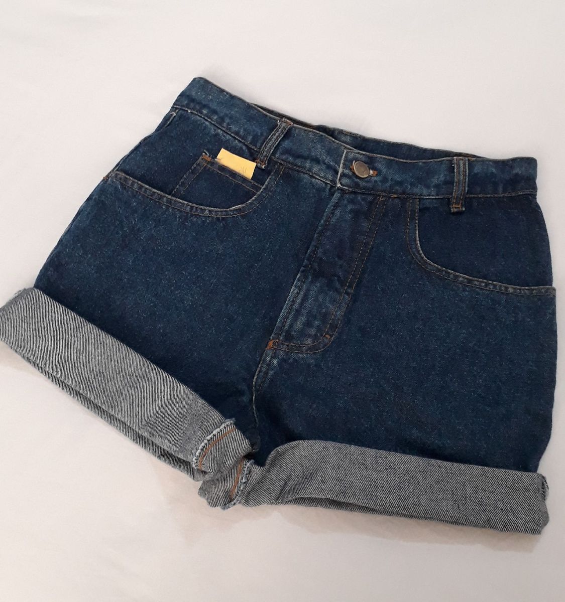 short jeans de cós alto