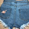 short jeans flamingo