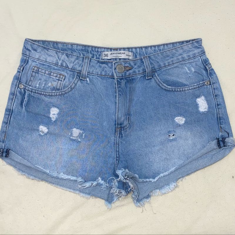 Short Jeans Cintura Alta  Shorts Feminino Mr Price Usado 72469837